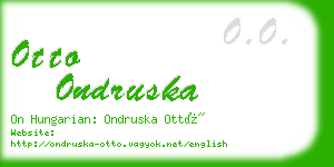 otto ondruska business card